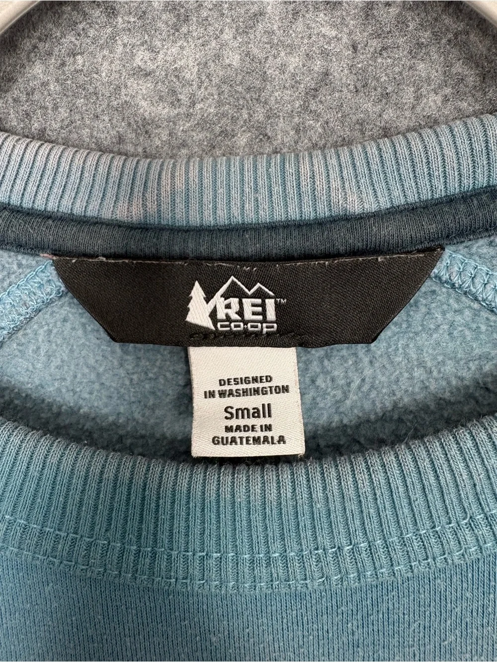 REI Co-op Blue Fleece Crewneck Sweatshirt Small Outdoor Gorpcore